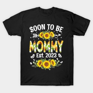 Soon To Be Mommy 2023 Sunflower T-Shirt